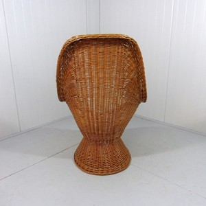 Woven rattan reading chair ergonomic shape armchair competitive price natural meditation chairs - Product Image 4