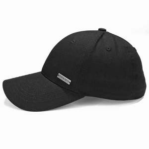 Gorra de Béisbol Unisex de Color Sólido, 100% Algodón, Ajustable, de 6 Paneles, Color Negro Común, Informal, para Primavera y Otoño - Product Image 5