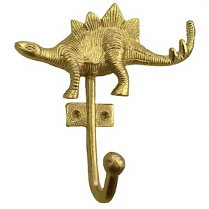 Porte-manteau mural en fonte motif Stégosaure, multifonction, réglable, anti-rouille, écologique, style vintage, pour enfants - Product Image 1