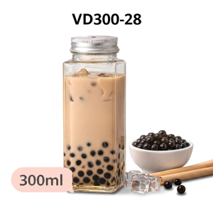 ขวด PET VD300-33 ขนาด 300 มล. รูปทรงสี่เหลี่ยม เป็นมิตรกับสิ่งแวดล้อม ดีไซน์ปรับแต่งได้ สำหรับน้ำผลไม้และชา ผลิตในเวียดนาม - Product Image 1