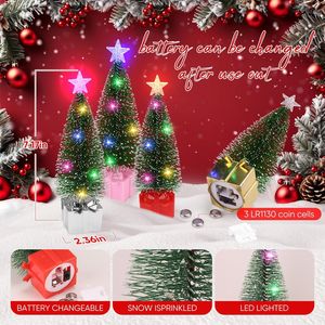 4 Pack Tabletop LED Christmas <b>Tree</b> with <b>Lights</b> Indoor Christmas Decorations for Holiday Party Ornament Christmas <b>Trees</b> - Product Image 2