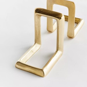 Sujetalibros de Piña Chapados en Oro, Escultóricos, Metálicos, Decorativos, Accesorio de Escritorio para Hogar u Oficina, Estilo Glam, 2 Piezas - Product Image 4