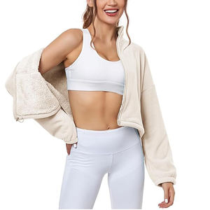 Pull à capuche vierge Offre Spéciale surdimensionné de bonne qualité Sweat à capuche court brodé personnalisé Pull à capuche pour femmes - Product Image 4