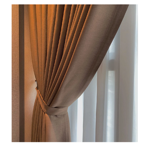 Rideau intégré rideaux occultants décoration Textiles pleine lumière ombrage vague plat fenêtre lin rideau occultant Vietnam - Product Image 4