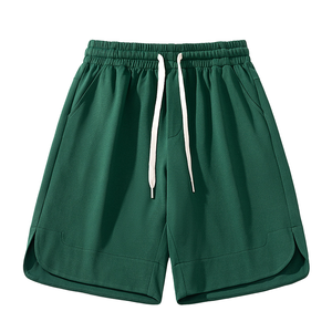 Shorts de sport pour homme en molleton de coton premium, toucher doux, taille élastique, coupe décontractée, confort quotidien pour la gym et les loisirs - Product Image 2
