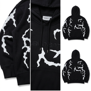 Men's Pullover Hoodie <b>Sweatshirt</b> 100% Cotton <b>Fleece</b> Custom Logo Front Hooded Oversized <b>Lined</b> Spring Casual Streetwear Wholesale - Product Image 3