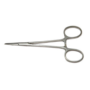 Pinzas Hemostáticas Rectas Largas Halsted de 125 mm, de Acero Inoxidable, Hemostato Quirúrgico Manual de Precisión, Certificado CE - Product Image 1