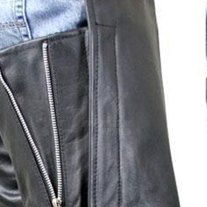 Chaps d'équitation en cuir, équipement d'équitation durable avec finition en cuir de qualité supérieure et caractéristiques réglables - Product Image 4