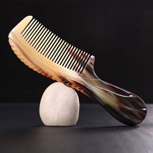 หวีเขาควายรูปไข่ งานฝีมือขัดเงาธรรมชาติ งานศิลปะที่ทนทาน ของสะสม - Product Image 2