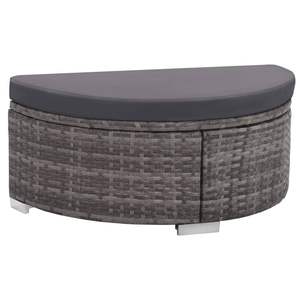 Dark Grey Rattan Garden <b>Sofa</b> <b>Set</b> With Red Cushions Outdoor Furniture Contemporary Design UV Resistant PE Rattan High Density - Product Image 4