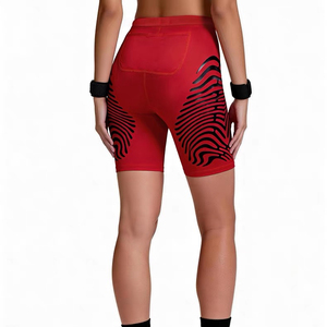 Shorts de compression pour hommes avec logo personnalisé, séchage rapide, respirants, extensibles, longueur capri, pour la course et le sport en salle de sport - Product Image 4