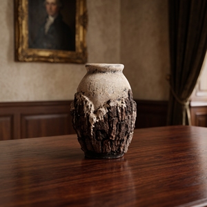 Rustic <b>Ceramic</b> Tabletop <b>Vase</b> Matte Finish Handmade 100% Crafted With Natural Texture Design - Product Image 2