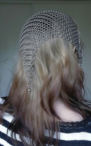 แถบคาดศีรษะ L chainmail เก็บถาวร-สแตนเลส-One-of-A-kind ทำด้วยมือชิ้น Mélissa - Product Image 2