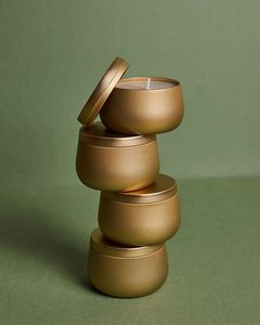 Vases à bougies en laiton vintage faits à la main, récipients pour la fabrication de bougies, pour l'aromathérapie et l'accentuation de l'intérieur de la maison - Product Image 5