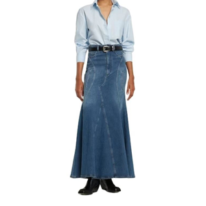 Women Pleated Midi <b>Skirt</b> High <b>Waist</b> <b>Elastic</b> A Line Casual Fashion Wholesale - Product Image 4