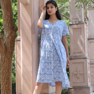 Robe indienne élégante en coton faite à la main, robe de soirée à la mode pour femme, tenue d'été pour mariée, cadeau personnalisé, robe en solde - Product Image 3