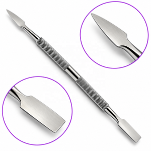 Empujador de Cutículas Doble de Acero Inoxidable MJW, Raspador de Uñas con Mango Antideslizante, Herramientas de Manicura y Pedicura para Salón, OEM - Product Image 6