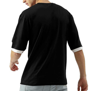 เสื้อยืดโอเวอร์ไซส์ผู้ชายสุดหรู ผ้าฝ้าย 100%  รับสกรีนโลโก้ คุณภาพสูง เนื้อผ้าหนา (220 กรัม) เป็นมิตรต่อสิ่งแวดล้อม ระบายอากาศได้ดี เสื้อยืดแขนยาว - Product Image 3