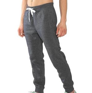 <b>Men's</b> Dark Gray Cotton Sweatpants Elastic Waist Drawstring Casual Joggers Breathable Midweight Knitted Pants Autumn Style - Product Image 2