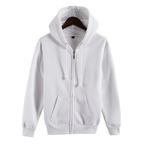 <b>Men's</b> Hooded Zipper Sweatshirt Solid Color 100% Cotton French Terry Casual Autumn Wear Regular Fit - Product Image 1