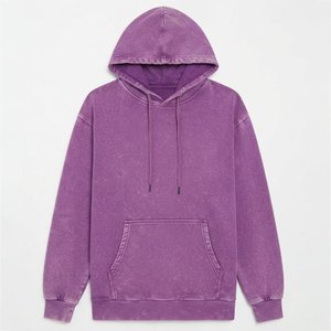 Sudadera con Capucha Morada para Mujer, con Logotipo Personalizado, de Color Sólido, Tejida en Algodón, Informal, para Otoño e Invierno, de Alta Venta - Product Image 1