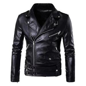 Chaqueta de Motociclista para Mujer, de Cuero Vacuno Marrón, Acabado Lavado, Cuello Camisero, Resistente al Viento, Cierre de Cremallera, Corte Regular - Product Image 1