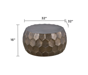 Mesa de centro de Metal de decoración de lujo para el hogar con diseño de panal en relieve, mesa de centro personalizada, exportador para sala de estar del hogar - Product Image 4