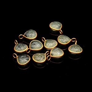 Colgante de Corazón de Flor de Prehnita Natural, Plata de Ley 925, Gema Tallada a Mano, 12MM, Venta al por Mayor, Suministro para Fabricación de Joyería - Product Image 4