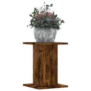 2 supports pour plantes en bois d'ingénierie en chêne fumé, 11,8x11,8x15,7, plateaux pour pots - Product Image 1
