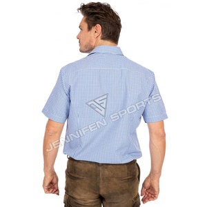 Traditional Men Trachten Bavarian Oktoberfest <b>Shirts</b> 100% Cotton <b>Half</b> Sleeves Trachten Herren Hemden - Product Image 6