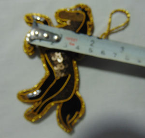 Decoraciones de Lujo para Navidad, Adornos Colgantes Decorativos, Decoraciones de Lujo para Árboles de Navidad, Caballo Corriendo Bordado a Mano - Product Image 3