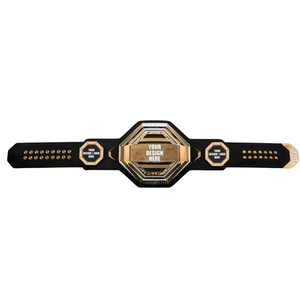 Cinturón de Campeonato Estilo UFC con Detalles en Dorado, Opción de Diseño de Logotipo Personalizado - Product Image 1