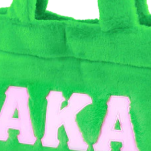 AKA Fur Tote Bag Green with Pink Soft Plush Shoulder <b>Handbag</b> Large Capacity Casual Shopping Travel Everyday Carry Fashion Tote - Product Image 5
