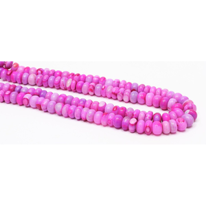 Hermosas cuentas de ópalo de color rosa oscuro con puntos morados, forma redonda y lisa, cuentas de ópalo rosa morado de 6-9 mm, ópalo de calidad AAA, joyería. - Product Image 5