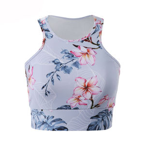 Purple <b>Blue</b> Breathable High Support Spandex/Polyester Sports <b>Bra</b> for Women Athletic Workout Top - Product Image 3