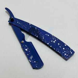 Rasoir professionnel pour barbier, lame simple, couteau à lame fixe en acier inoxydable, lame remplaçable, manche pliable - Product Image 3