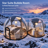 Icefield Retreat Star Suite : Dôme transparent tout-en-un en polycarbonate pour chambre et salle de bain, idéal pour les stations hivernales