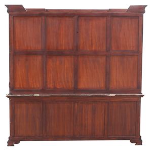 Chinese Traditional Solid Mahogany Wood <b>Wall</b> <b>Cabinet</b> Raised Panel Doors Shelves Customizable Color Eco-Friendly Storage Hotel - Product Image 5