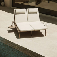 Chaise longue pliante réglable en aluminium pour patio, imperméable, pour piscine extérieure, vente en gros