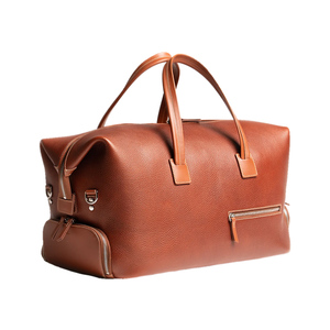 Vintage Genuine PU <b>Leather</b> Weekender <b>Bag</b> Large Capacity Travel Gym Sports Duffel Overnight Weekend Luggage Zipper Closure Men - Product Image 5