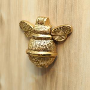 Battant de porte artisanal en laiton abeille, style vintage, sculpture murale décorative, décoration d'intérieur insecte, pour salon et chambre - Product Image 5