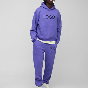 Conjunto Deportivo de Dos Piezas de Alta Calidad con Logotipo Personalizado para Hombre, Sudadera con Capucha y Pantalones Deportivos de Color Sólido, Estilo Casual - Product Image 4