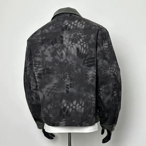 Unisex Corduroy <b>Bomber</b> <b>Jacket</b> Windproof Mandarin Collar Casual <b>Summer</b> Style Polyester Cotton Blend - Product Image 2