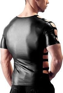 Débardeur en similicuir pour homme, T-shirt décontracté respirant de haute qualité pour la gym, personnalisable - Product Image 2