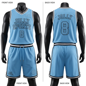 Ensemble short et maillot de basket pour homme, respirant, en polyester, impression par sublimation, logo personnalisé - Product Image 3