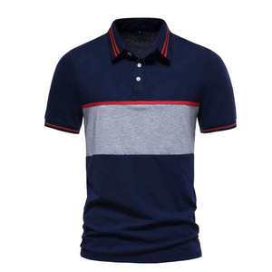 Polo de golf de color sólido para hombre, uniforme de negocios, 100% algodón, de alta calidad, con logotipo personalizado de moda. - Product Image 2