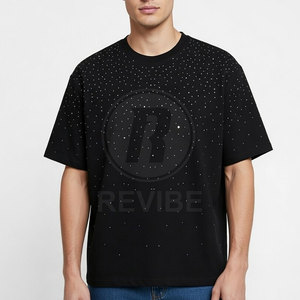 เสื้อยืดแขนสั้นขายดี ผ้าฝ้าย 100% คุณภาพสูง ระบายอากาศได้ดี ผ้าแคนวาสเรียบง่าย สไตล์ลำลอง ประดับเพชรเทียม ดีไซน์ใหม่ ทันสมัย - Product Image 3