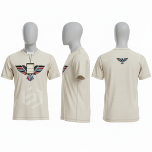 Men's Short Sleeve O-Neck T-Shirt Solid Color Quick Dry Regular Fit Casual Wear Heat-Transfer Print Front <b>Logo</b> - Product Image 2