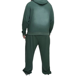 Nueva Llegada: Conjuntos Deportivos con Cremallera y Lavado Ácido para Hombre, Sudadera Holgada 100% Algodón Felpa, Diseño Único y Elegante, Liso, Hecho en Pakistán - Product Image 2