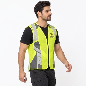 Professional <b>Men</b> Safety <b>Vest</b> High Visibility Reflective Workwear Durable Fabric Comfortable Fit Outdoor Construction Safety - Product Image 3